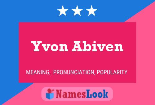 Affiche de nom Yvon Abiven