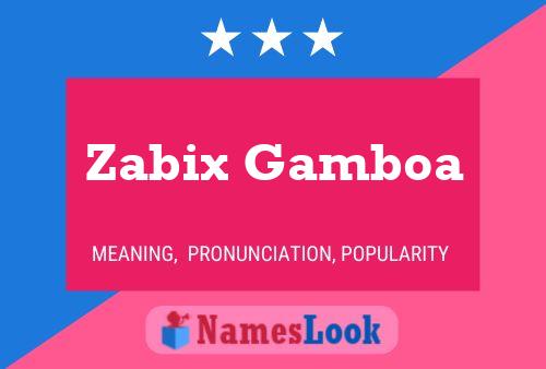 Affiche de nom Zabix Gamboa