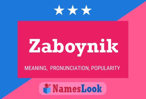 Affiche de nom Zaboynik