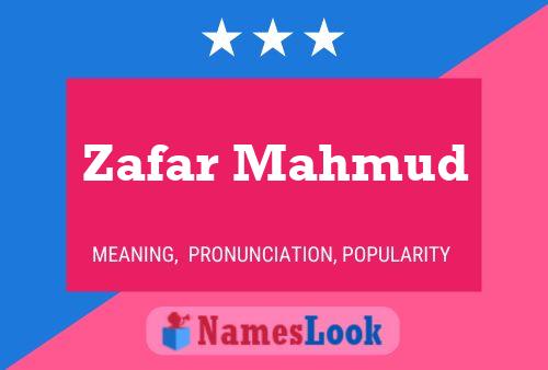 Affiche de nom Zafar Mahmud