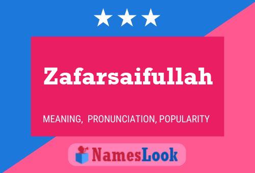 Affiche de nom Zafarsaifullah