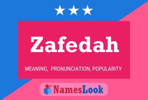 Affiche de nom Zafedah