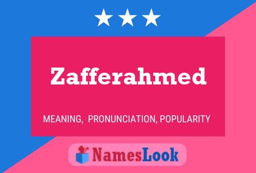 Affiche de nom Zafferahmed