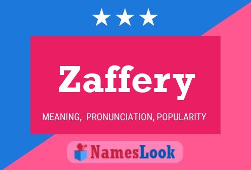 Affiche de nom Zaffery