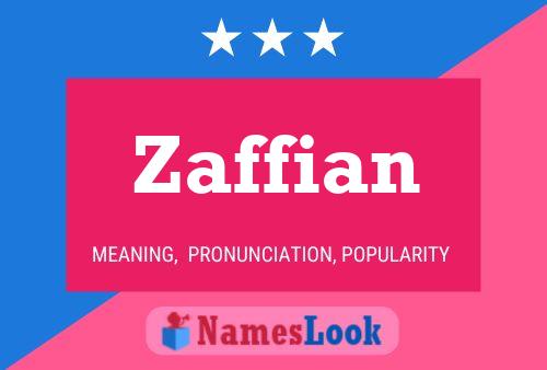 Affiche de nom Zaffian