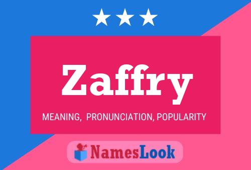 Affiche de nom Zaffry