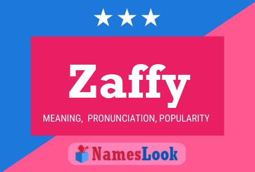 Affiche de nom Zaffy