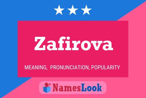 Affiche de nom Zafirova