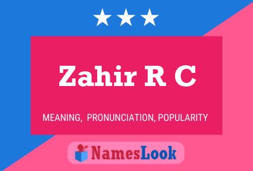 Affiche de nom Zahir R C