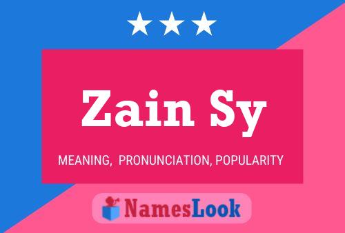 Affiche de nom Zain Sy