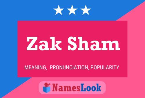 Affiche de nom Zak Sham