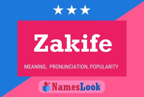 Affiche de nom Zakife