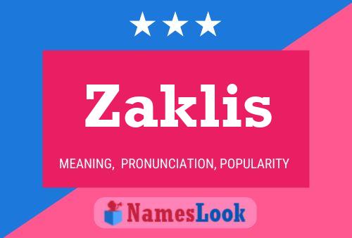 Affiche de nom Zaklis