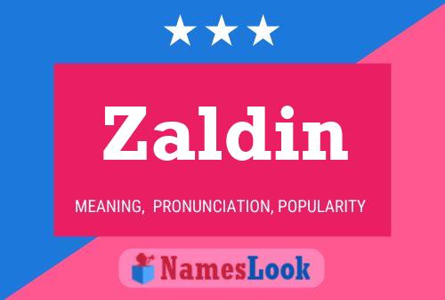 Affiche de nom Zaldin