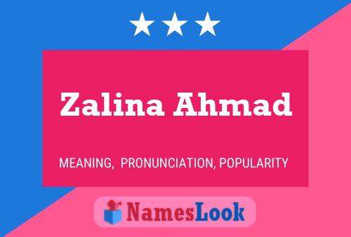 Affiche de nom Zalina Ahmad