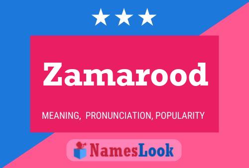 Affiche de nom Zamarood