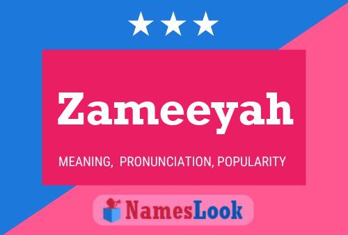 Affiche de nom Zameeyah