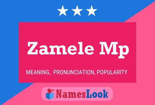 Affiche de nom Zamele Mp