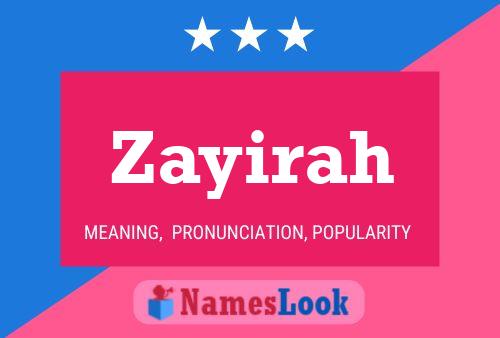 Affiche de nom Zayirah