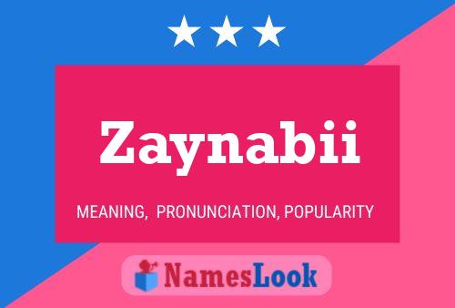 Affiche de nom Zaynabii