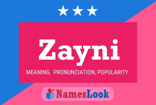 Affiche de nom Zayni