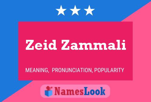 Affiche de nom Zeid Zammali