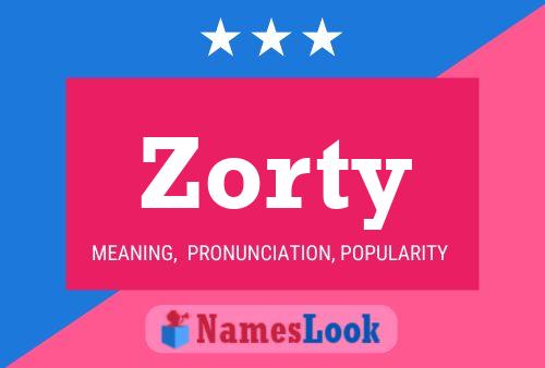 Affiche de nom Zorty